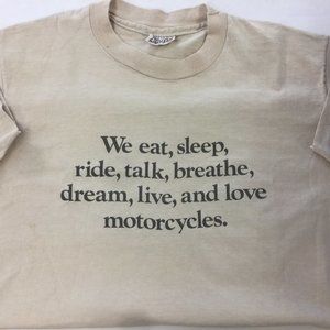 Vintage Motocross Street Motorcycle T-Shirt Large